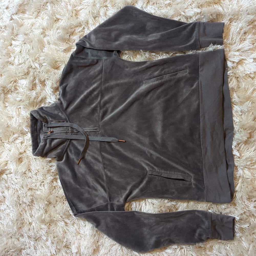 Gray Velvet Pullover
